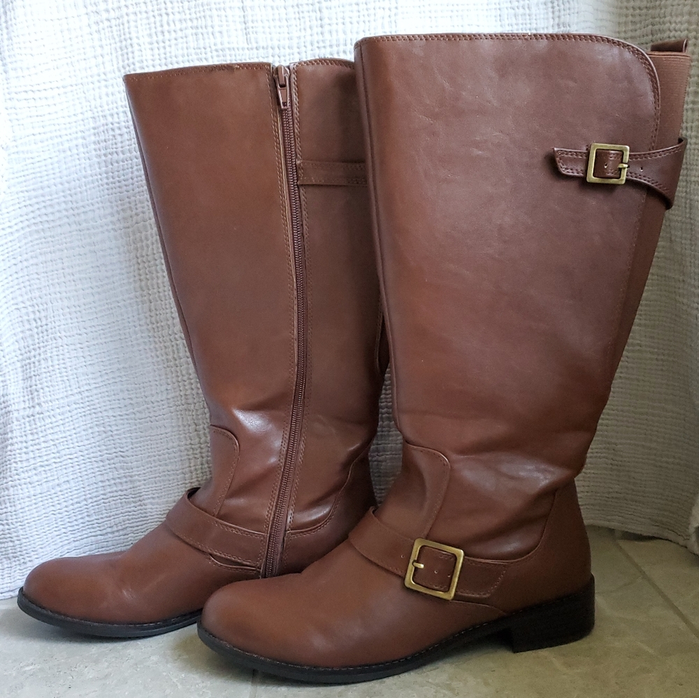 LifeStride Spell WideCalf Cedar Kraft Riding Boots